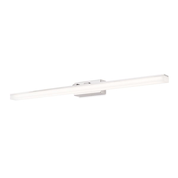 Moderne LED Wandleuchte in länglicher Form mit Metallhalterung für eine gleichmäßige Lichtverteilung.
