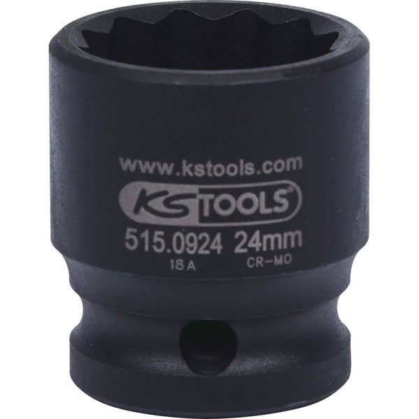 KS TOOLS 1/2 12-kant-Kraft-Stecknuss kurz 24 mm - 515.0924