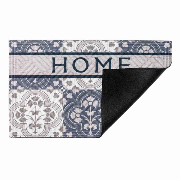 Fußmatte mit Blumenmuster und dem Wort Home