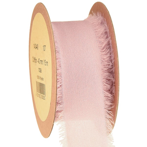 Dekoband Rosa, 40 mm breit, 15 m lang auf einer Rolle