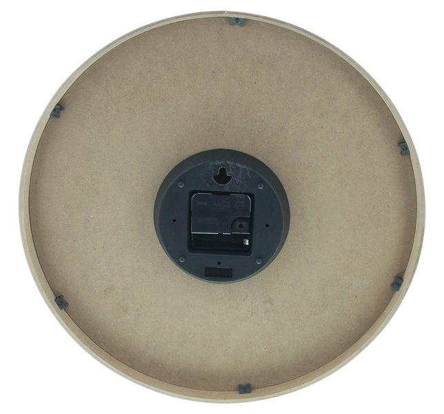 FRANK FLECHTWAREN | Wanduhr Simple Life, MDF, KUNSTSTOFF, 38 x 8 x 38 cm