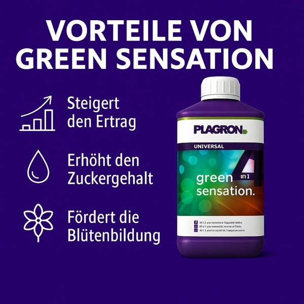 Plagron Green Sensation Universal Dünger zur Ertragssteigerung, Erhöhung des Zuckergehalts und Förderung der Blütenbildung