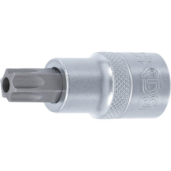 BGS Bit-Einsatz Antrieb Innenvierkant 12,5 mm (1/2) T-Profil (für Torx) mit Bohrung T55 - 4329