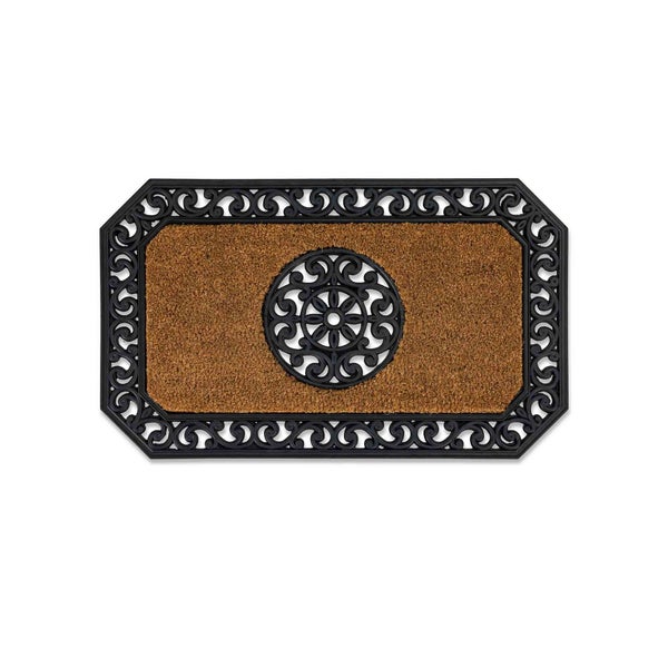 Fußmatte mit Kokosfasern und Gummirahmen