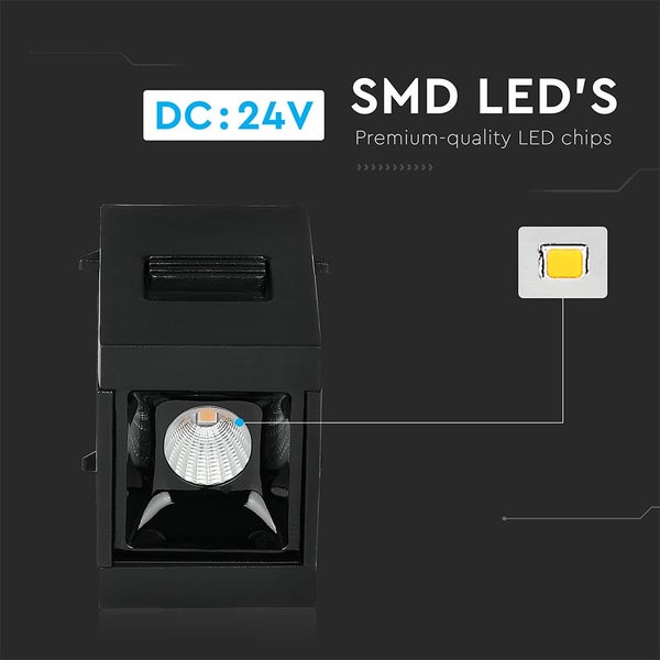 LED-Einbaustrahler mit 24 Volt SMD LED-Chips
