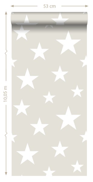 Tapetenrolle mit Sternmuster, 53 cm breit und 10,05 m lang