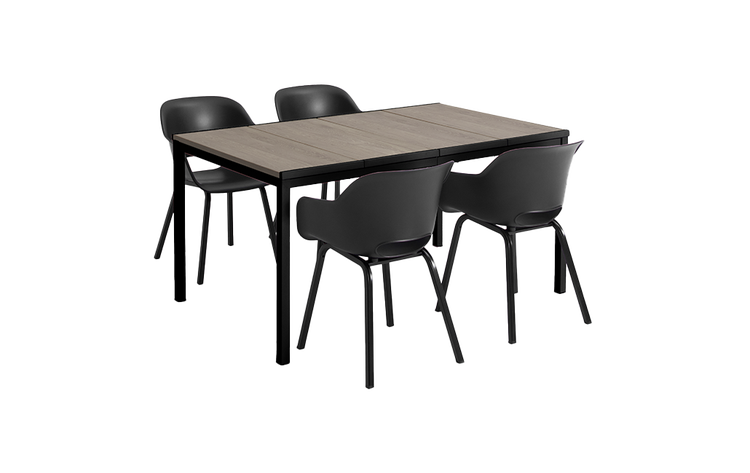 Keter Signature Porto Tisch 160 cm + 4 Noa Stühle – Stilvolles Outdoor-Dining für 4 Personen