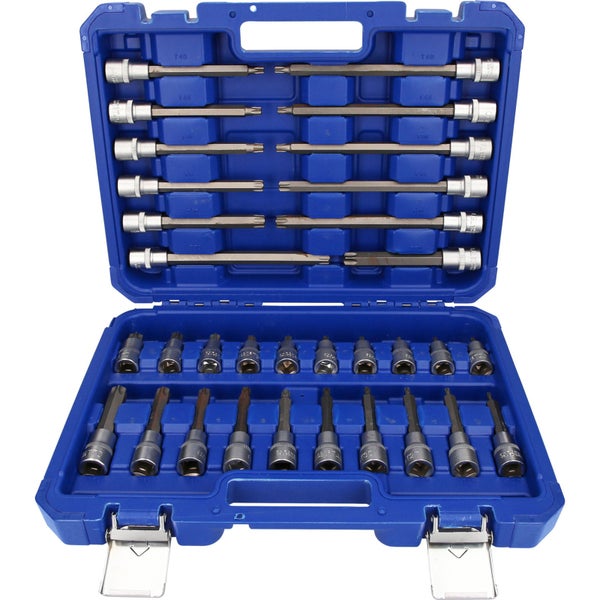 Torx-Bit-Satz im blauen Werkzeugkoffer