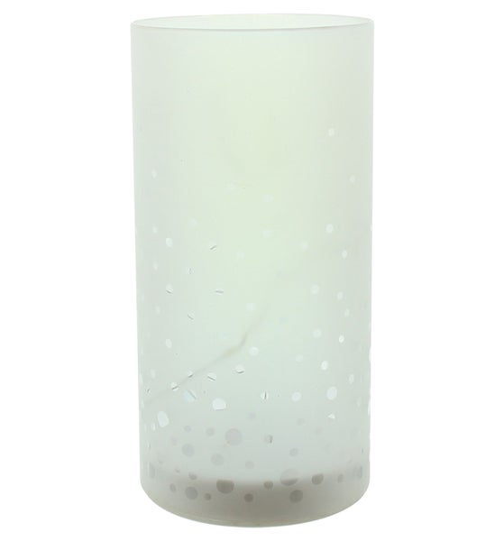 Windlicht aus Glas mit Punktmuster