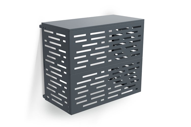 Casancov Klimaanlagen-Verkleidung aus Metall mit Schlitzmuster zur Wandmontage.
