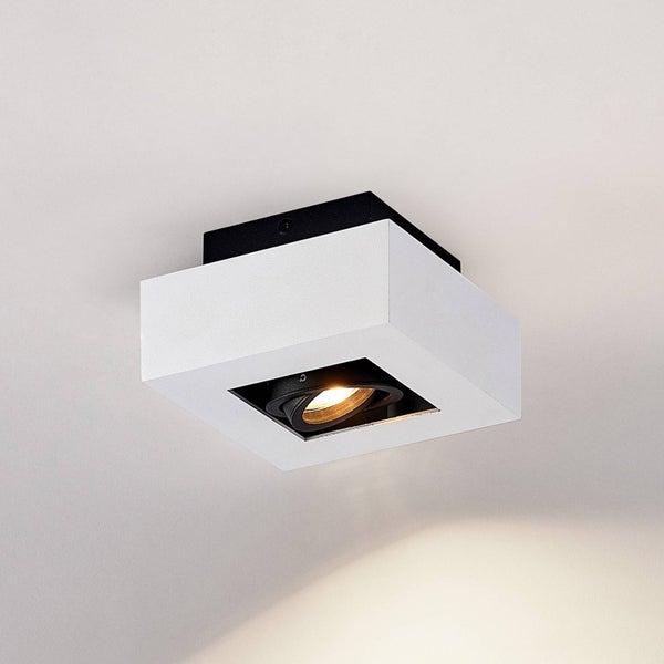 Quadratische Deckenleuchte mit drehbarem Leuchtmittel