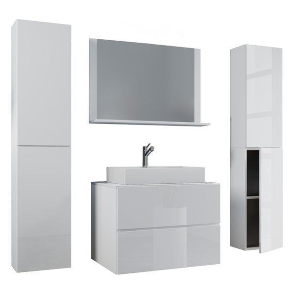 5-tlg. Waschplatz Waschtisch Lendas XL Schublade