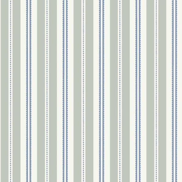 Borastapeter Tapete Streifen Grün und Blau - 53 cm x 10.05 m - 662570