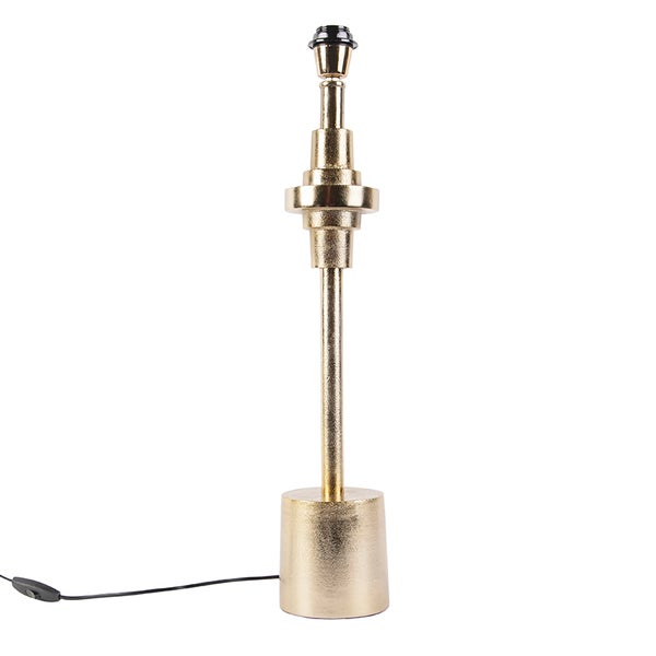 Art Deco Tischlampe Gold ohne Schirm - Diverso