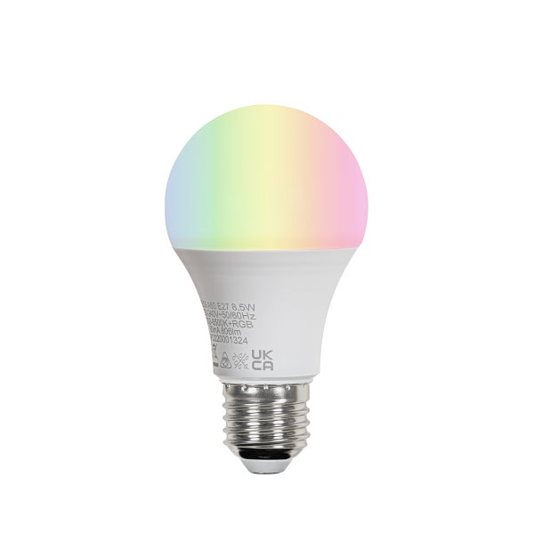Smarte Hängelampe aus Stahl mit Schirm 35 cm taupe inkl. 2 Wifi A60 - Blitz