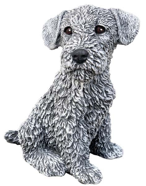 Dekorative Gartenfigur Hund aus wetterfestem Kunststein