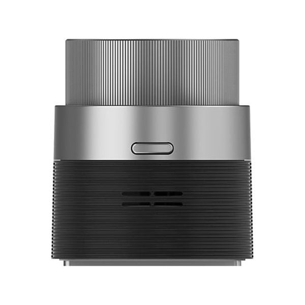 Yale Linus Smart Lock Türschloss-Drehknauf in Silber und Schwarz mit geriffelter Oberfläche.