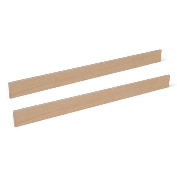 Zwei schmale, längliche Holzbretter aus hellem Nadelholz.