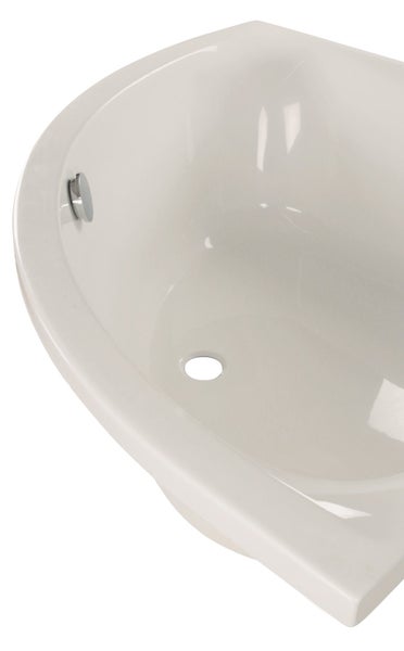 Calmwaters® Eckbadewanne Komplettset 120x120 cm mit Wannenträger & Ablaufgarnitur, Acrylwanne Modern Small 2, Duo-Badewanne für 2, Set Badewanne komplett, Eckwanne 120 x 120 cm, Weiß, 99000046