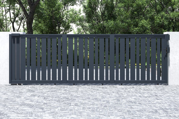 Schiebetor 5m VEYMONT H.160 graues Aluminium