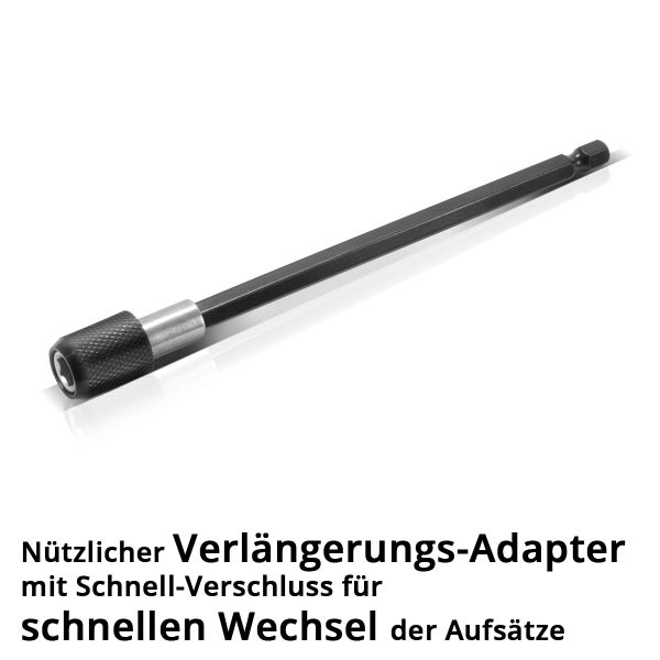 STAHLWERK Bürsten-Aufsatz 10er Set für Akkuschrauber und Bohrmaschinen