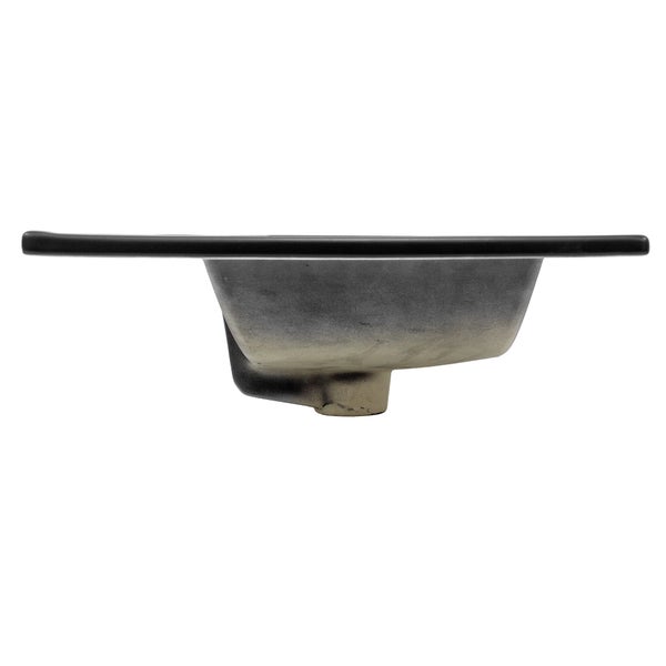 ML-Design Waschbecken Keramik Schwarz matt 61,5x17,5x47 cm Eckig, Einbauwaschbecken mit Hahnloch und Überlauf, Aufsatzwaschbecken Einbauwaschtisch Waschschale Handwaschbecken, für Badezimmer/Gäste-WC
