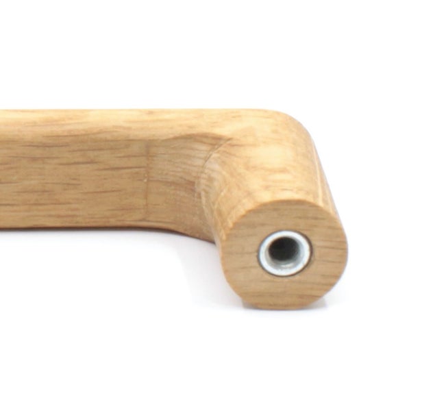 Möbelgriff aus Holz in U-Form mit Metallgewinde für Schubladen oder Schranktüren