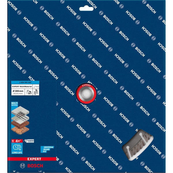 Bosch Expert MultiMaterial Diamanttrennscheiben 300 x 20/25,40 x 3 x 15 mm - 2608900665