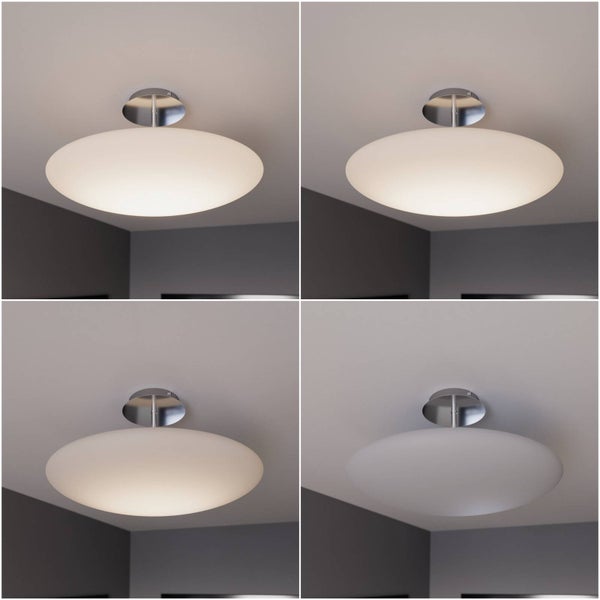 Lindby LED Deckenleuchte Gunda dimmbar (Modern) in Weiß aus Glas (1 flammig, ) - Lampe Deckenlampe Wohnzimmerleuchte