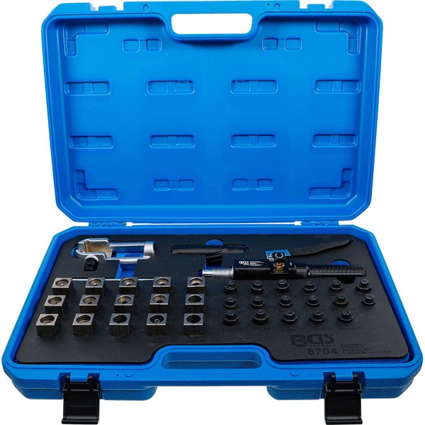 Bördelgerät-Satz im blauen Werkzeugkoffer