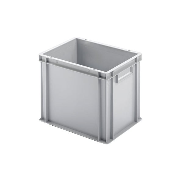 PROREGAL SuperSparSet 10x Eurobehälter mit Geschlossenem Griff und Auflagedeckel HxBxT 32 x 30 x 40 cm 29 Liter Grau Eurobox Transportbox