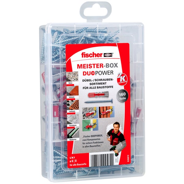 Fischer Meister-Box Dübel- und Schraubensortiment für alle Baustoffe