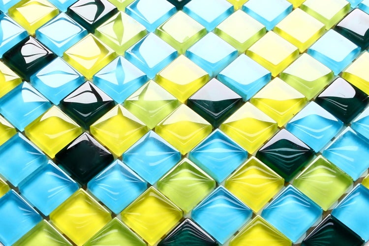 Glasmosaik auf Netz für Bad und Küche 30cm x 30cm  - Lemon Tree