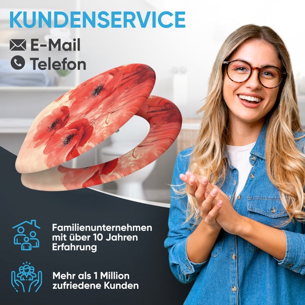 Kundenservice-Informationen mit E-Mail, Telefon, Familienunternehmen mit über 10 Jahren Erfahrung und über 1 Million zufriedene Kunden