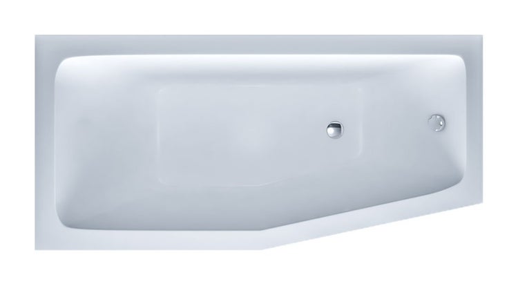 Raumspar Badewanne 60x80x170cm rechts ,weiß