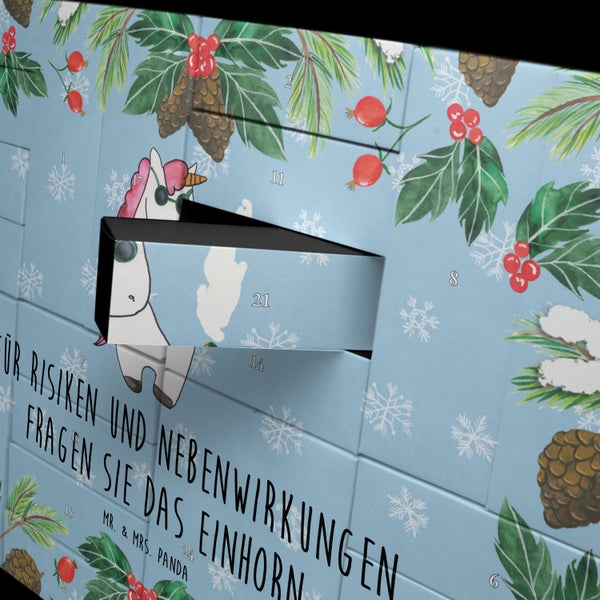 Mr. & Mrs. Panda Befüllbarer Adventskalender Einhorn Woodstock - Blau Pastell