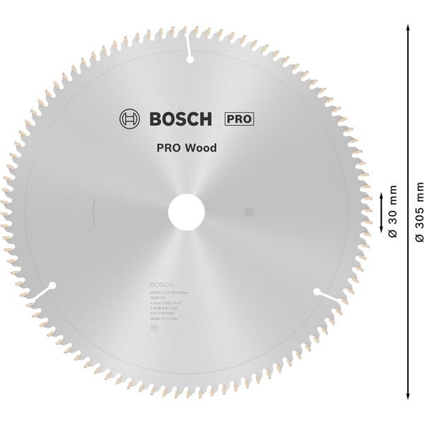Bosch PRO Wood Kreissägeblatt 305 x 2,5 x 30 mm - 2608640442