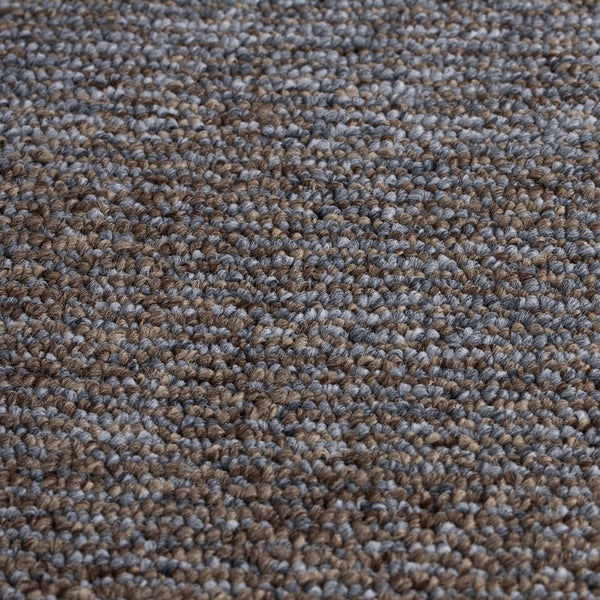 FLOORDIREKT Stufenmatte York - Widerstandsfähig & Pflegeleicht - Beige - Halbrund - 23.5 x 65 cm