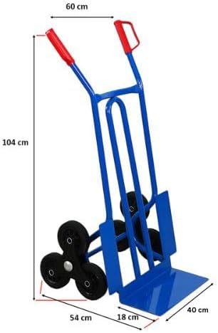 Treppenkarre mit den Maßen 104 cm Höhe, 60 cm Breite, 54 cm Tiefe und 40 cm Ladeflächenbreite