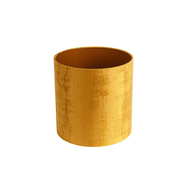 Samt Lampenschirm Gold Zylinder 25/25/25