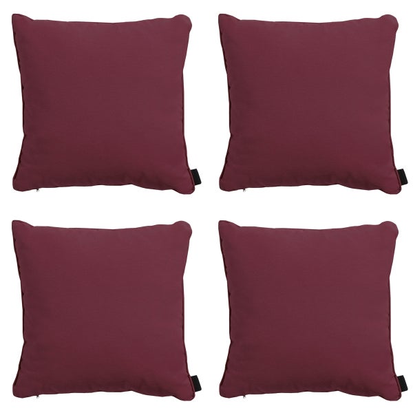 Dekokissen Panama bordeaux - ca. 60x60 cm - 4er-Set