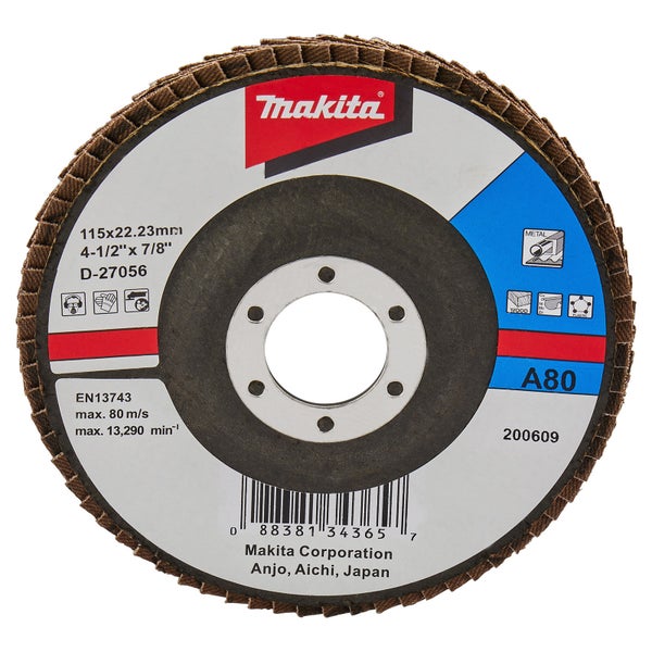 Makita Fächerschleifscheibe 115 mm A80 - D-27056