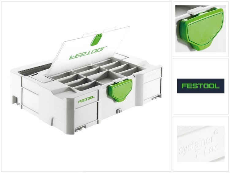 Festool Systainer T-LOC DF SYS 1 TL-DF Werkzeug Koffer lichtgrau koppelbar ( 497851 )