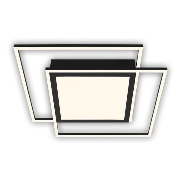 Briloner Leuchten FRAME CENTER - Wand-& Deckenleuchte - 3740015 - Getrennt schaltbar - 3000K warmweiß - 51 W ? 5800 lm - 51,5 x 51,5 x 6,5 cm