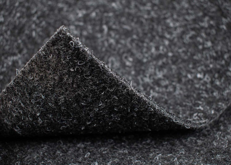 Nadelvlies Bodenbelag schwarz Nadelfilz Teppichboden Filz Textilbelag 400 cm Breite (Meterware)