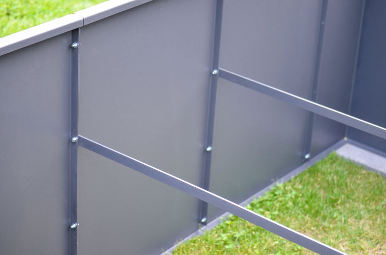Hochbeet klassisch ELEO Monterosso 45 x 135 x 68 cm Metall anthrazit - pulverbeschichtet schwarz
