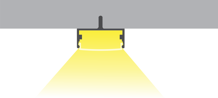 LED-Profilleuchte zur Deckenmontage