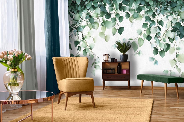 Fototapete Blätter Grün Natur Vlies Tapete Wohnzimmer 400x280 cm