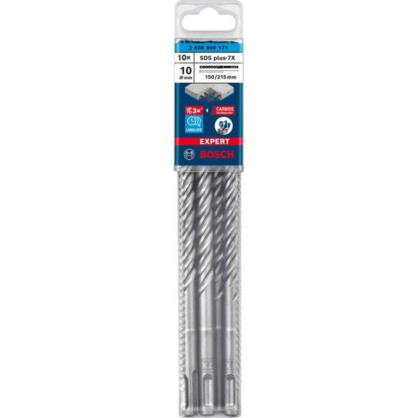 Bosch 10x Expert SDS plus-7X Hammerbohrer 10 x 150 x 215 mm - 2608900171