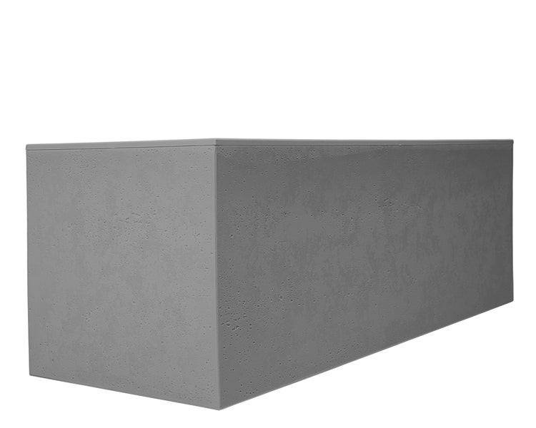 Ondis24 Pflanzkübel Basalt 57 L Blumentopf einwandig grau, Blumentopf, Pflanzgefäß